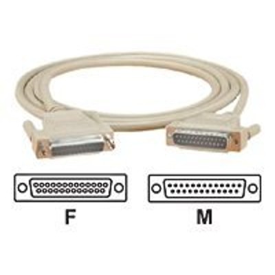 Black Box BC00705 Serial / parallel extension cable - DB-25 (M) to DB-25 (F) - 10 ft - molded thumbscrews - for ServSwitch Fiber KVM Extender Black Box BC00705 Serial / parallel extension cable - DB-25 (M) to DB-25 (F) - 10 ft - molded thumbscrews - for ServSwitch Fiber KVM Extender