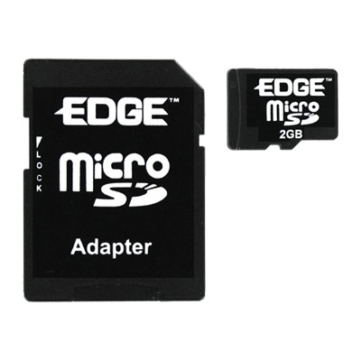 Edge Memory PE214487 Flash memory card SD adapter included 2 GB microSD
