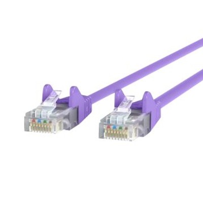 Belkin A3L980 03 PUR S High Performance Patch cable RJ 45 M to RJ 45 M 3 ft UTP CAT 6 snagless purple for Omniview SMB 1x16 SMB 1x8 OmniVi