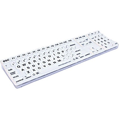 Large Type Keyboard Covers for Apple Keyboard / Apple Wireless Keyboard - White