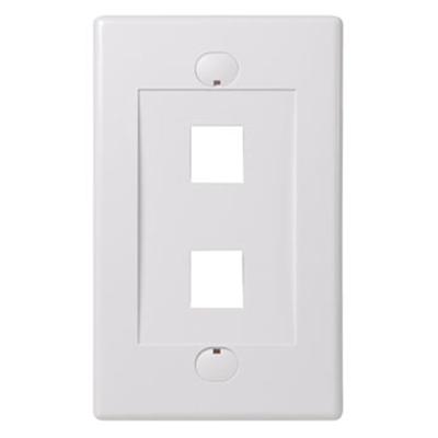 Belkin F4E456-2-WHT Faceplate - white - 2 ports