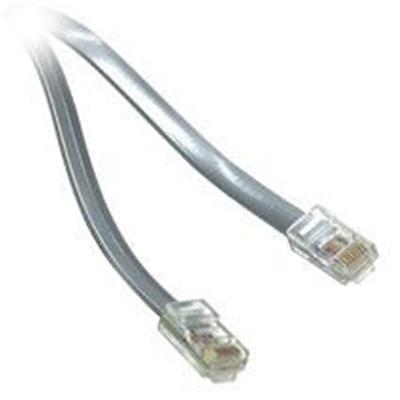 Cables To Go 09598 Modular Phone cable RJ 12 M to RJ 12 M 7 ft stranded silver