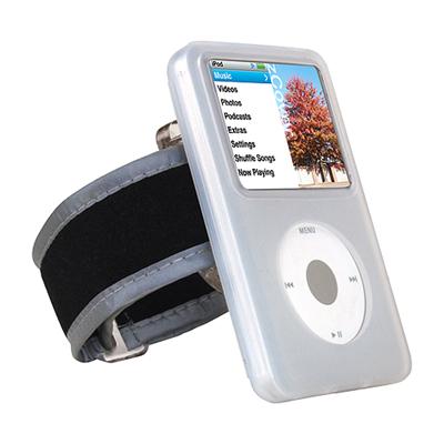 iSAclassic Silicone Case Arm Band Pack fits Apple iPodclassic (6th Gen.)  80GB  ICE CLEAR