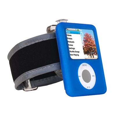 iSA micro3 Silicone Case Arm Band Pack fits Apple iPod nano (3rd Gen.) BLUE