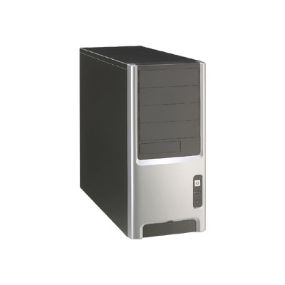 PC Case 4112 series Silver Black Steel ATX Mid Tower Computer Case 400W Power Supply by Enlight
