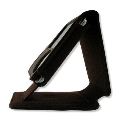 Leather Kickstand Case for Apple 3rd Generation 3G iPod Nano - Chocolate