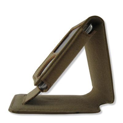 Leather Kickstand Case for Apple 3rd Generation 3G iPod Nano - Tan