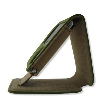 Leather Kickstand Case for Apple 3rd Generation 3G iPod Nano - Olive Green