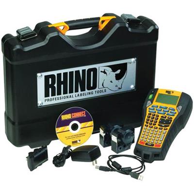 Dymo 1734520 RhinoPRO 6000 Hard Case Kit Labelmaker monochrome thermal transfer Roll 0.95 in USB 5 line printing 1 line printing 3 line printing
