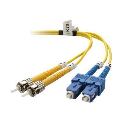 Belkin F2F80207 02M Patch cable ST PC single mode M to SC PC single mode M 6.6 ft fiber optic 8.3 125 micron OS1 yellow B2B