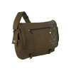 GREEN CANVAS MESSENGER BAG