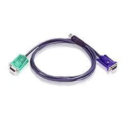 Aten Technology 2L5201U 2L 5201U Keyboard video mouse KVM cable USB HD 15 M to 15 pin SPHD M 4 ft for KVM on the NET CS1708i CS1716i