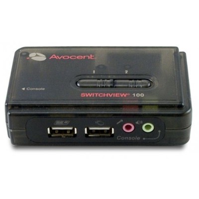 Avocent 2sv120bnd1 Switchview 100 Series Desktop Kvm Switch - Kvm / Audio Switch - Usb - 2 X Kvm / Audio - 1 Local User - Desktop