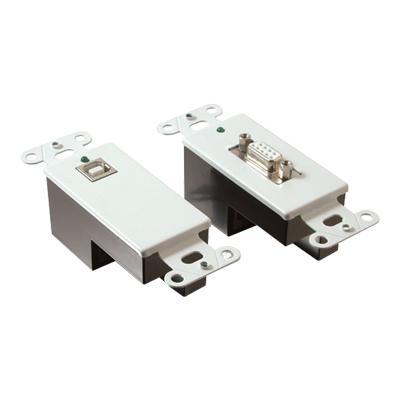 USB to Serial DB9 SuperBooster Wall Plate - Transmitter and Receiver Units - Serial port extender - external - up to 150 ft