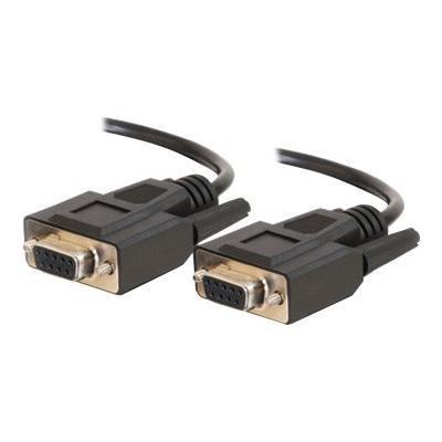 Cables To Go 52035 Serial cable - DB-9 (F) to DB-9 (F) - 6 ft - molded thumbscrews - black Cables To Go 52035 Serial cable - DB-9 (F) to DB-9 (F) - 6 ft - molded thumbscrews - black