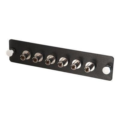 Cables To Go 31101 Q-Series Fiber Distribution System 6-STRAND ST PB INSERT MM/SM ST - Patch panel adapter - black Cables To Go 31101 Q-Series Fiber Distribution System 6-STRAND ST PB INSERT MM/SM ST - Patch panel adapter - black