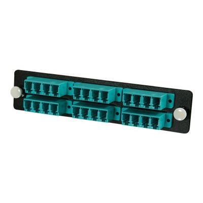 Cables To Go 31117 Q Series Fiber Distribution System 24 STRAND LC QUAD PB INSERT MM AQUA LC Patch panel adapter aqua