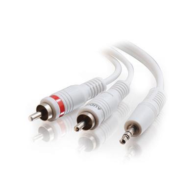12ft 3.5mm Male to 2 RCA Type Male Audio Y-Cable - iPod White