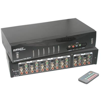 Cables To Go 40697 6x2 Component Video + Stereo Audio + TOSLINK Digital Audio Matrix Selector Switch - Video/audio switch - desktop Cables To Go 40697 6x2 Component Video + Stereo Audio + TOSLINK Digital Audio Matrix Selector Switch - Video/audio switch - desktop