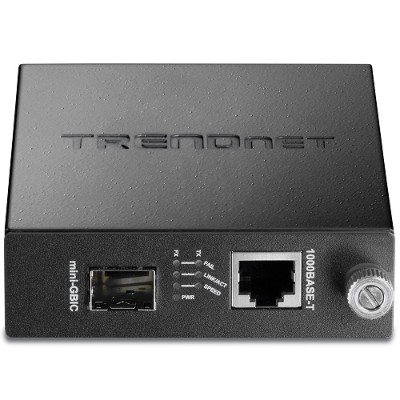 TRENDnet TFC 1000MGB TFC 1000MGB Fiber media converter Gigabit Ethernet 1000Base T RJ 45 SFP mini GBIC