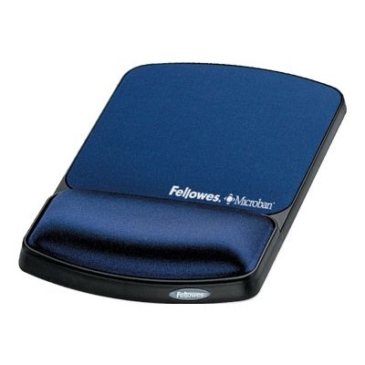 Fellowes 9175401 Mouse Pad with Microban Protection Mouse pad with wrist pillow sapphire