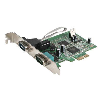 2 Port PCI Express RS232 Serial Adapter Card with 16550 UART - serial adapter - 2 ports