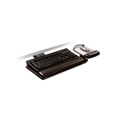 3M AKT180LE Adjustable Keyboard Tray Sit Stand Easy Adjust Arm 23 in Track Adjustable Platform