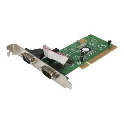 2 Port PCI RS232 Serial Adapter Card w/ 16950 UART - Dual Voltage - serial adapter - 2 ports