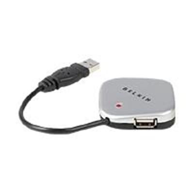 USB 2.0 4-Port Ultra Mini Hub - hub - 4 ports - desktop