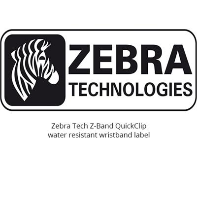 Zebra Tech 97881K Z Band QuickClip White 11.9 in x 11 in 1560 label s 6 roll s x 260 water resistant wristband label for R2844 Z H 2824 Z LP 2824 2
