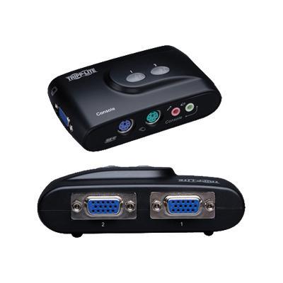 TrippLite B004-VPA2-K-R 2-Port Compact PS/2 KVM Switch w/Audio and Cable TrippLite B004-VPA2-K-R 2-Port Compact PS/2 KVM Switch w/Audio and Cable