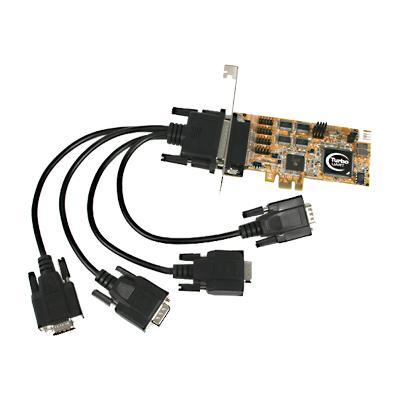 4 Port PCI Express RS232 Serial Adapter Card with 16950 UART - serial adapter - 4 ports