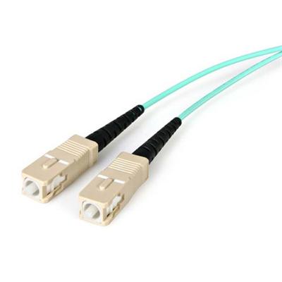 StarTech.com A50FBLCSC5 5m Fiber Optic Cable Aqua MM Duplex 50 125 LSZH LC SC Patch cable LC multi mode M to SC multi mode M 16.4 ft fiber o