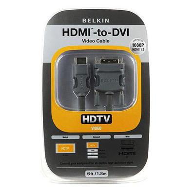 Belkin Am22402-12 Video Cable - Single Link - Hdmi / Dvi - 19 Pin Hdmi (m) - Dvi-d (m) - 12 Ft - Double Shielded
