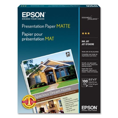 Epson S041062 Photo Paper - Letter A Size (8.5 In X 11 In) - 105 G/m2 - 100 Sheet(s) - For Stylus Pro 38xx  Workforce 1100  610  Wf-2520  2530  2540  3540  Work