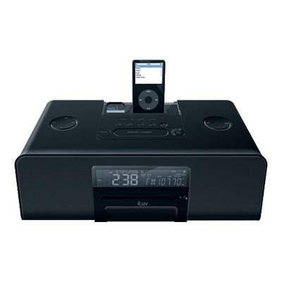 ILuv i199BLK - Boombox with iPod cradle - radio CD MP3 USB audio player - WMA MP3 - black by jWIN Electronics