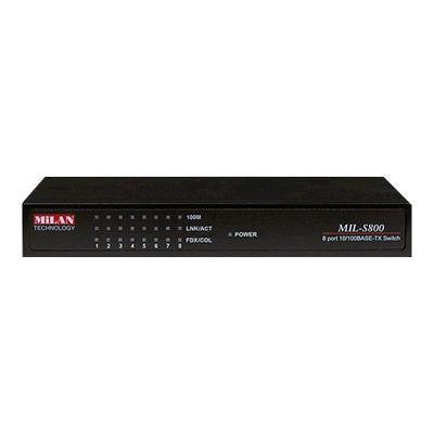 MiLAN MIL-S800 - Switch - 8 x 10/100 - desktop
