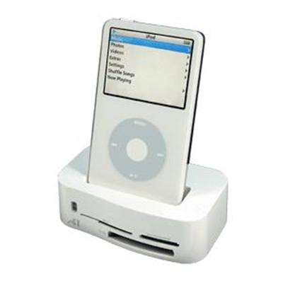 iDuo Dock for iPod with Card Reader for Computer - White