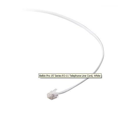 RJ-11 Pro Series 15ft Telephone Line Cord - White