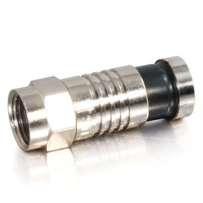 Cables To Go 41130 Compression F-type Connector With O-ring For Rg59 - Antenna Connector - F Connector - ( Rg-59 ) - Chrome ( Pack Of 50 )
