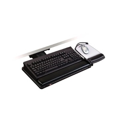 3M AKT101LE Adjustable Keyboard Tray Lever Adjust Arm 11.7 in x 24.4 in x 7.2 in 17.75in Track Adjustable Platform