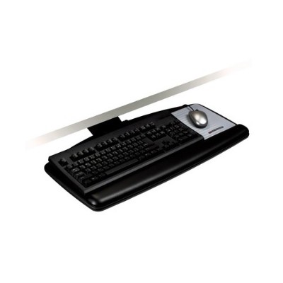 3M AKT90LE Adjustable Keyboard Tray Easy Adjust Arm 23 in Track Standard Platform