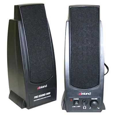 Inland Products 88034 PRO Sound 2000 Speakers for PC 7.2 Watt total black
