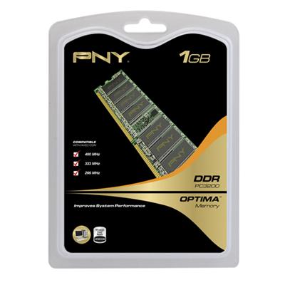Pny Md1024sd1-400 1gb (1x1gb) Pc3200 400mhz Ddr Sdram Dimm 184-pin Unbuffered Non-ecc