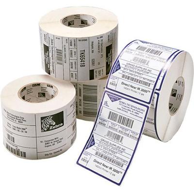 Zebra Tech 17157 Z Ultimate 3000T Polyester glossy permanent acrylic adhesive perforated pearl white 2 in x 1 in 30360 label s 12 roll s x 2530