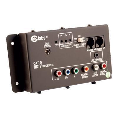CE Labs HDTV Audio/Video Over Cat5 Receiver Unit - video/audio extender