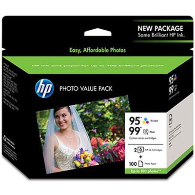 Custom 95/99 Series 100-Sheet Photo Value Pack - print cartridge / paper kit