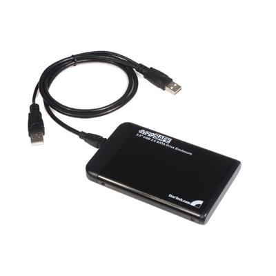 2.5in Black USB 2.0 External Hard Drive Enclosure for SATA HDD - storage enclosure - SATA-300 - Hi-Speed USB