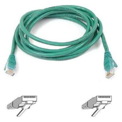Belkin A3L791 05 GRN S Patch cable RJ 45 M to RJ 45 M 5 ft UTP CAT 5e booted snagless green B2B for Omniview SMB 1x16 SMB 1x8 OmniView IP