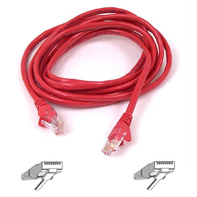 Belkin A3L791 10 RED S Patch cable RJ 45 M to RJ 45 M 10 ft CAT 5e molded snagless red B2B for Omniview SMB 1x16 SMB 1x8 OmniView SMB CAT5
